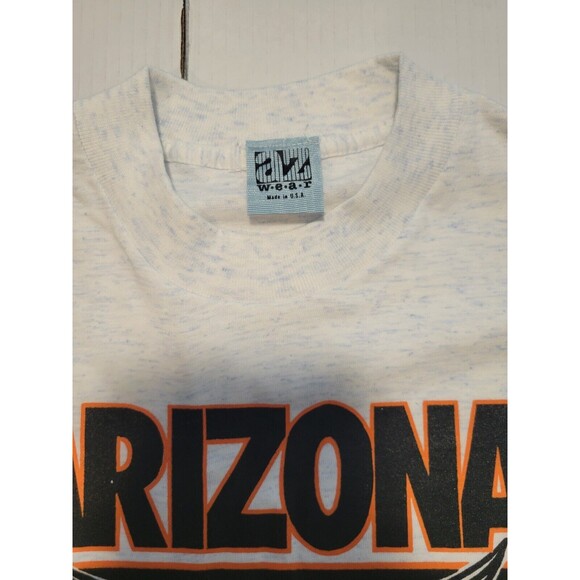 Vintage Arizona Bull Skill Native Feathers Deserts Zone Grey‎ Orange Mens M Usa - Picture 3 of 6